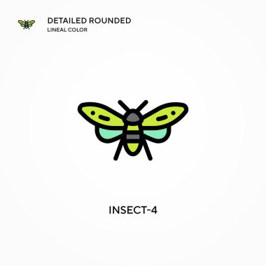 Böcek-4 vektör simgesi. Modern vektör illüstrasyon kavramları. Düzenlemesi ve kişiselleştirmesi kolay.