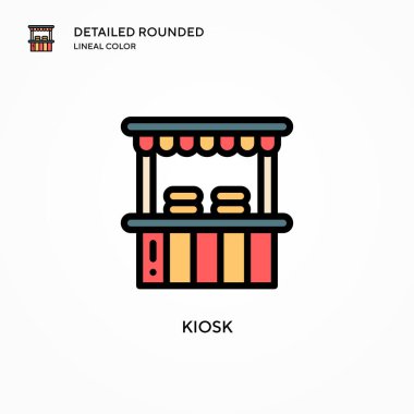 Büfe vektör simgesi. Modern vektör illüstrasyon kavramları. Düzenlemesi ve kişiselleştirmesi kolay.