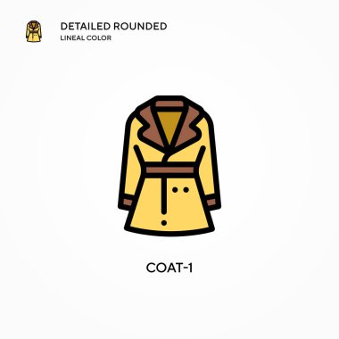 Ceket-1 vektör simgesi. Modern vektör illüstrasyon kavramları. Düzenlemesi ve kişiselleştirmesi kolay.