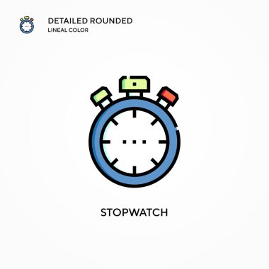 Stopwatch vektör simgesi. Modern vektör illüstrasyon kavramları. Düzenlemesi ve kişiselleştirmesi kolay.