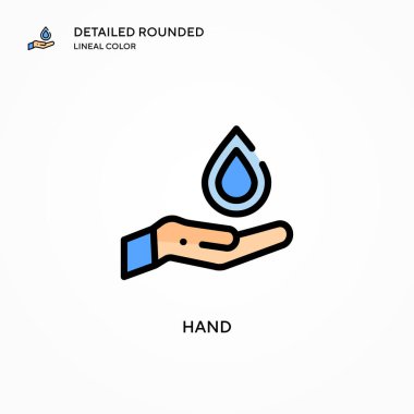 El vektör simgesi. Modern vektör illüstrasyon kavramları. Düzenlemesi ve kişiselleştirmesi kolay.