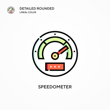 Hız göstergesi vektör simgesi. Modern vektör illüstrasyon kavramları. Düzenlemesi ve kişiselleştirmesi kolay.