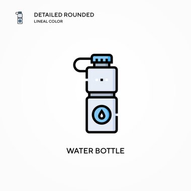 Su şişesi vektör simgesi. Modern vektör illüstrasyon kavramları. Düzenlemesi ve kişiselleştirmesi kolay.