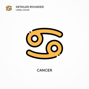 Kanser vektör ikonu. Modern vektör illüstrasyon kavramları. Düzenlemesi ve kişiselleştirmesi kolay.