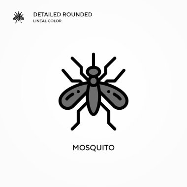 Sivrisinek vektör simgesi. Modern vektör illüstrasyon kavramları. Düzenlemesi ve kişiselleştirmesi kolay.