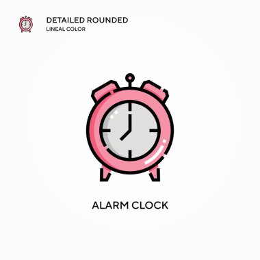 Alarm saat vektör simgesi. Modern vektör illüstrasyon kavramları. Düzenlemesi ve kişiselleştirmesi kolay.