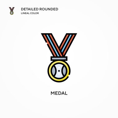 Madalya vektör simgesi. Modern vektör illüstrasyon kavramları. Düzenlemesi ve kişiselleştirmesi kolay.