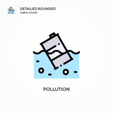 Kirlilik vektör simgesi. Modern vektör illüstrasyon kavramları. Düzenlemesi ve kişiselleştirmesi kolay.