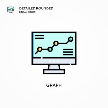 Grafik vektör simgesi. Modern vektör illüstrasyon kavramları. Düzenlemesi ve kişiselleştirmesi kolay.