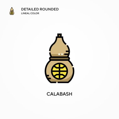 Calabash vektör simgesi. Modern vektör illüstrasyon kavramları. Düzenlemesi ve kişiselleştirmesi kolay.