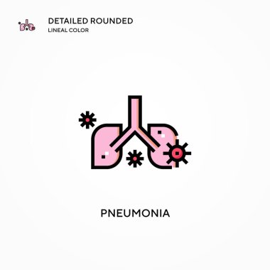Zatürree vektör ikonu. Modern vektör illüstrasyon kavramları. Düzenlemesi ve kişiselleştirmesi kolay.