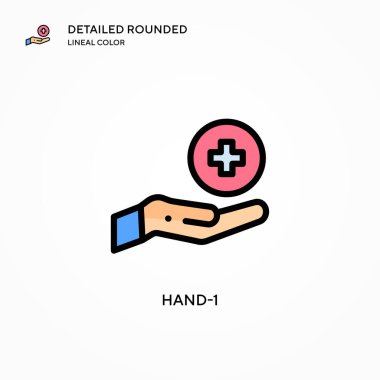 El-1 vektör simgesi. Modern vektör illüstrasyon kavramları. Düzenlemesi ve kişiselleştirmesi kolay.