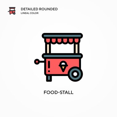 Gıda kabini vektör simgesi. Modern vektör illüstrasyon kavramları. Düzenlemesi ve kişiselleştirmesi kolay.