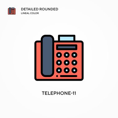 Telefon-11 vektör simgesi. Modern vektör illüstrasyon kavramları. Düzenlemesi ve kişiselleştirmesi kolay.