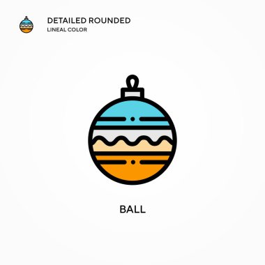 Top vektör simgesi. Modern vektör illüstrasyon kavramları. Düzenlemesi ve kişiselleştirmesi kolay.