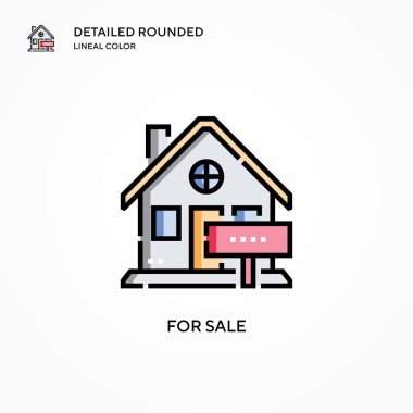 Satış vektör simgesi için. Modern vektör illüstrasyon kavramları. Düzenlemesi ve kişiselleştirmesi kolay.