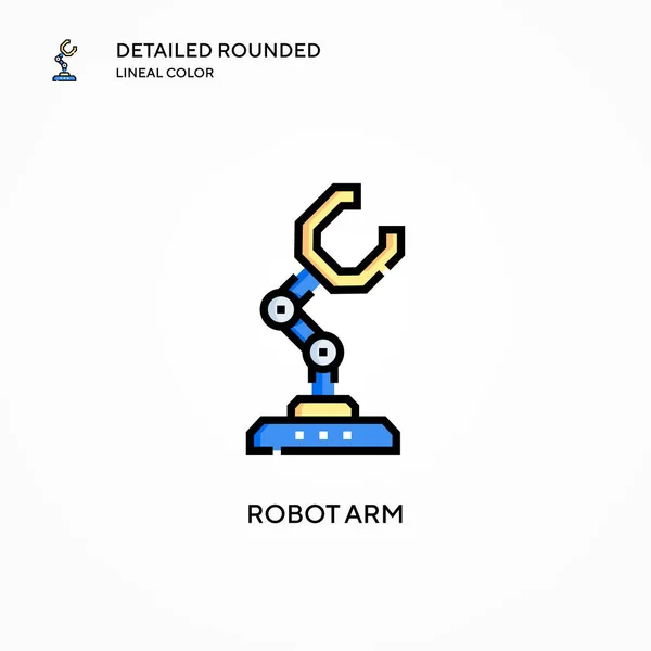 Robot Arm Vektor Ikon Moderna Vektorillustrationer Lätt Att Redigera Och — Stock vektor