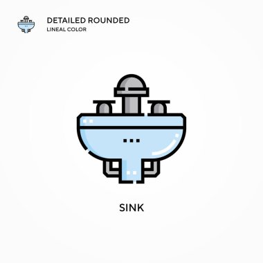 Batırma vektör simgesi. Modern vektör illüstrasyon kavramları. Düzenlemesi ve kişiselleştirmesi kolay.