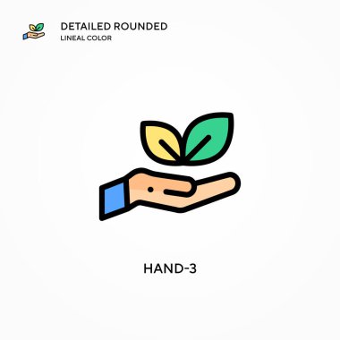 El-3 vektör simgesi. Modern vektör illüstrasyon kavramları. Düzenlemesi ve kişiselleştirmesi kolay.