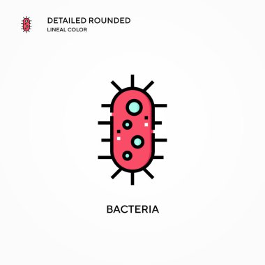 Bakteri vektör simgesi. Modern vektör illüstrasyon kavramları. Düzenlemesi ve kişiselleştirmesi kolay.