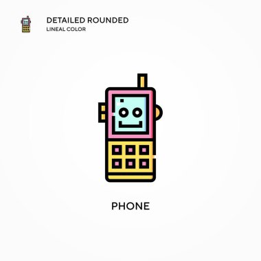 Telefon vektör simgesi. Modern vektör illüstrasyon kavramları. Düzenlemesi ve kişiselleştirmesi kolay.