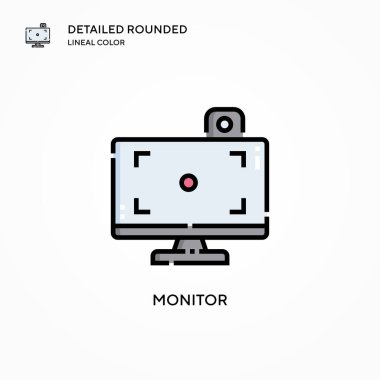 Vektör simgesini izle. Modern vektör illüstrasyon kavramları. Düzenlemesi ve kişiselleştirmesi kolay.