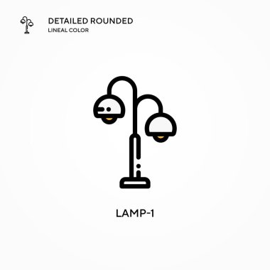 Lamba-1 vektör simgesi. Modern vektör illüstrasyon kavramları. Düzenlemesi ve kişiselleştirmesi kolay.