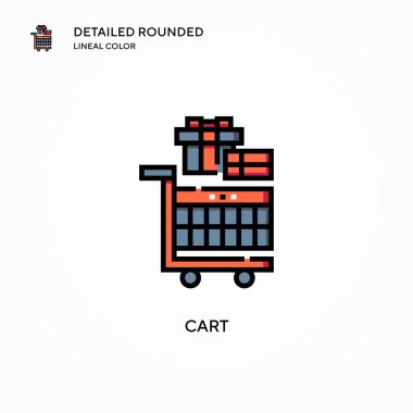 Araba vektör simgesi. Modern vektör illüstrasyon kavramları. Düzenlemesi ve kişiselleştirmesi kolay.