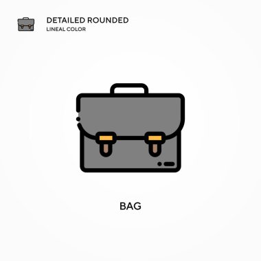 Torba vektör simgesi. Modern vektör illüstrasyon kavramları. Düzenlemesi ve kişiselleştirmesi kolay.
