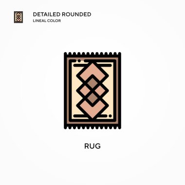Rug vektör simgesi. Modern vektör illüstrasyon kavramları. Düzenlemesi ve kişiselleştirmesi kolay.