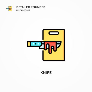 Bıçak vektör simgesi. Modern vektör illüstrasyon kavramları. Düzenlemesi ve kişiselleştirmesi kolay.