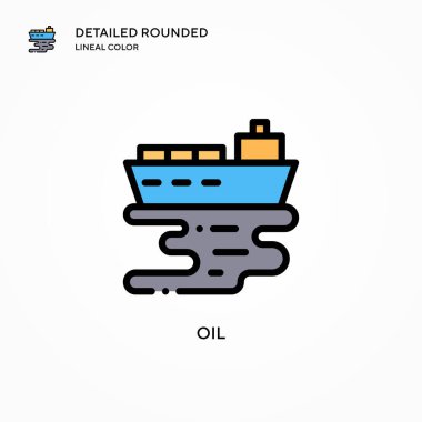 Yağ vektör simgesi. Modern vektör illüstrasyon kavramları. Düzenlemesi ve kişiselleştirmesi kolay.