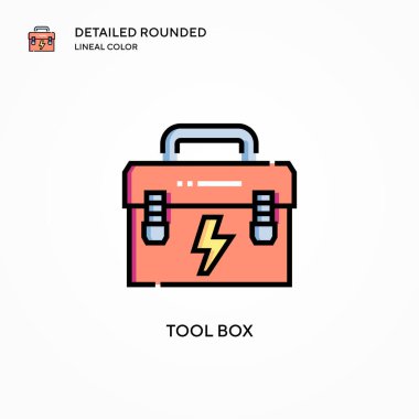 Araç kutusu vektör simgesi. Modern vektör illüstrasyon kavramları. Düzenlemesi ve kişiselleştirmesi kolay.