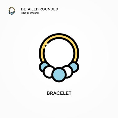 Bileklik vektör simgesi. Modern vektör illüstrasyon kavramları. Düzenlemesi ve kişiselleştirmesi kolay.