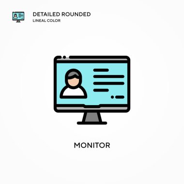 Vektör simgesini izle. Modern vektör illüstrasyon kavramları. Düzenlemesi ve kişiselleştirmesi kolay.