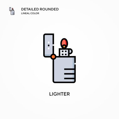 Daha hafif vektör simgesi. Modern vektör illüstrasyon kavramları. Düzenlemesi ve kişiselleştirmesi kolay.