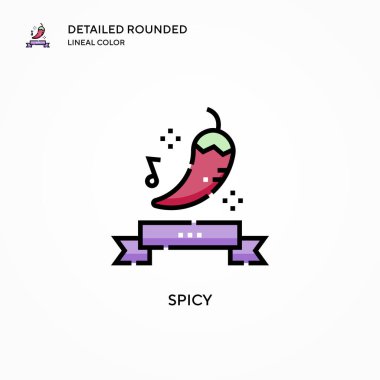 Baharatlı vektör simgesi. Modern vektör illüstrasyon kavramları. Düzenlemesi ve kişiselleştirmesi kolay.