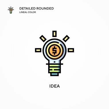 Fikir vektör simgesi. Modern vektör illüstrasyon kavramları. Düzenlemesi ve kişiselleştirmesi kolay.