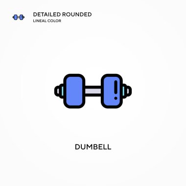 Dumbell vektör simgesi. Modern vektör illüstrasyon kavramları. Düzenlemesi ve kişiselleştirmesi kolay.