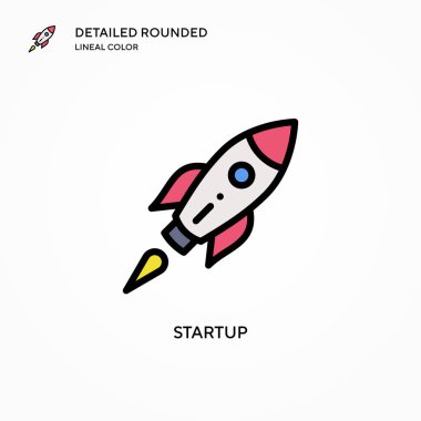 Vektör simgesini başlat. Modern vektör illüstrasyon kavramları. Düzenlemesi ve kişiselleştirmesi kolay.