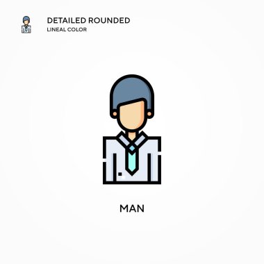 İnsan vektör simgesi. Modern vektör illüstrasyon kavramları. Düzenlemesi ve kişiselleştirmesi kolay.