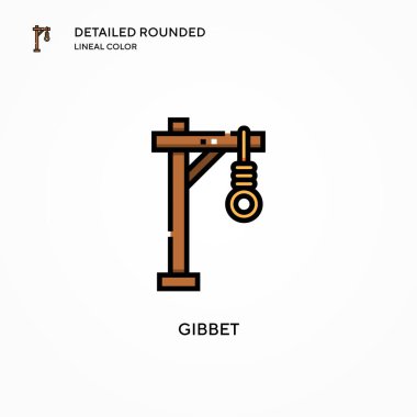 Gibbet vektör simgesi. Modern vektör illüstrasyon kavramları. Düzenlemesi ve kişiselleştirmesi kolay.