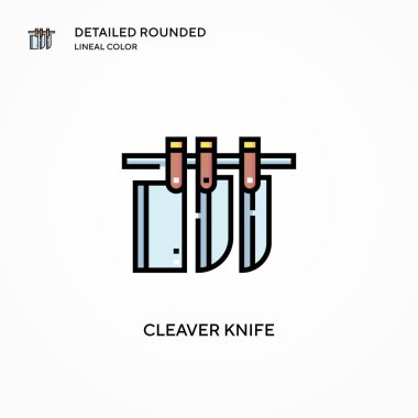 Satır bıçağı vektör simgesi. Modern vektör illüstrasyon kavramları. Düzenlemesi ve kişiselleştirmesi kolay.