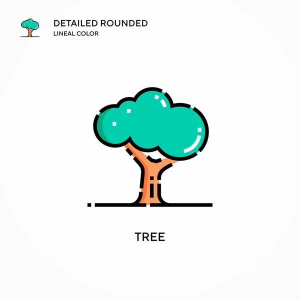 Icono Vector Árbol Conceptos Modernos Ilustración Vectorial Fácil Editar Personalizar — Archivo Imágenes Vectoriales