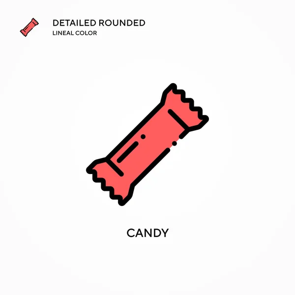 Candy Vector Icon Modern Vector Illustration Concepts Easy Edit Customize — Stock Vector