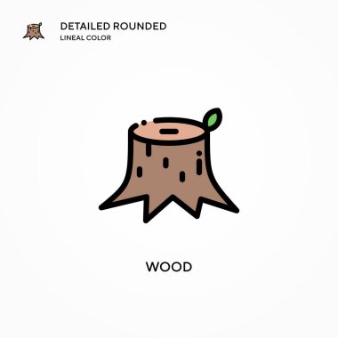 Tahta vektör simgesi. Modern vektör illüstrasyon kavramları. Düzenlemesi ve kişiselleştirmesi kolay.