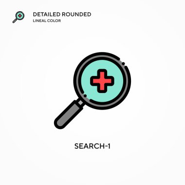 Arama-1 vektör simgesi. Modern vektör illüstrasyon kavramları. Düzenlemesi ve kişiselleştirmesi kolay.
