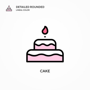 Kek vektör simgesi. Modern vektör illüstrasyon kavramları. Düzenlemesi ve kişiselleştirmesi kolay.