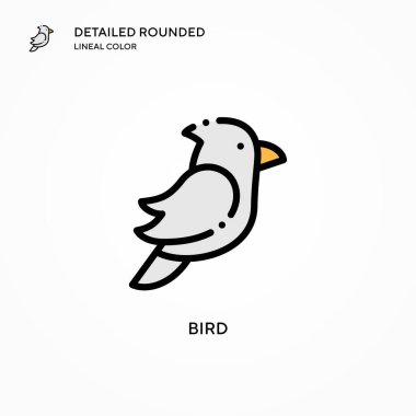 Kuş vektör simgesi. Modern vektör illüstrasyon kavramları. Düzenlemesi ve kişiselleştirmesi kolay.