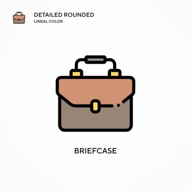 Evrak çantası vektör simgesi. Modern vektör illüstrasyon kavramları. Düzenlemesi ve kişiselleştirmesi kolay.
